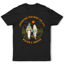 Romantic, Summer, Gift For Couples, Vector - Retro Adventure Partners For Life - Personalized T Shirt