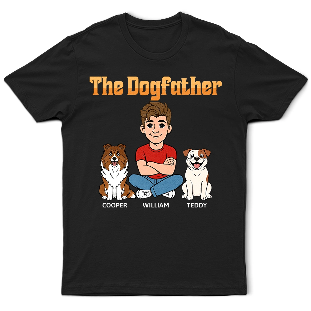Retro Style The Dogfather Catfather - Personalized T Shirt