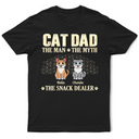 Cat Dad,Pet Lovers,Gift For Father,Top Market,Playful,Vector - Retro Style The Man The Myth The Snack Dealer - Personalized T Shirt