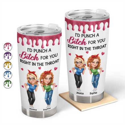Right In The Throat 3D Bestie - Personalized Tumbler