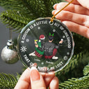 Gift For Sibling,Gift For Sisters,Happy,Christmas,Family,Gift For Brothers - A Cousin Is A Little Bit Of Childhood - Personalized Circle Glass Ornament