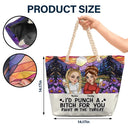 Funny,Gift For Bestie,Beach,Summer,Gift For Women - Right In The Throat Besties - Personalized Beach Bag
