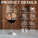 Gift For Bestie,Gift For Sisters,Gift For Women,Gifts For Colleagues,Funny - Right In The Throat Besties Sisters - Personalized Wine Glass