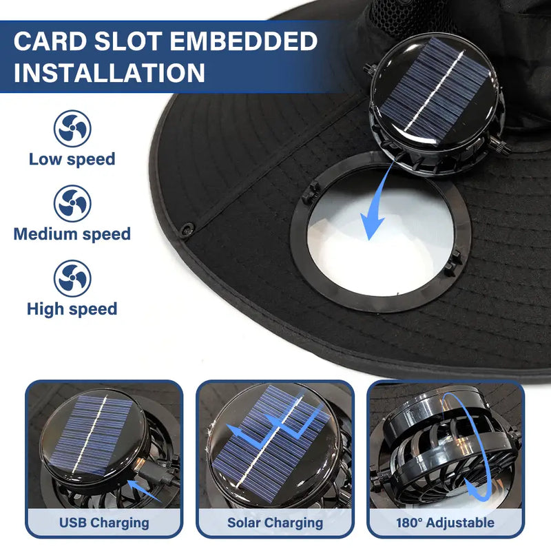 Gift For Grandpa,Gift For Father,Gardening,Happy - My Favorite People Call Me Papa - Personalized Solar Fan Hat