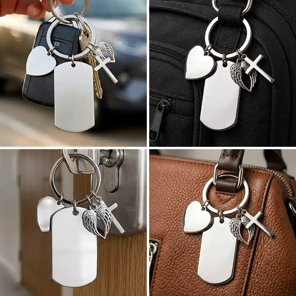 Graduation,Gift For Women,Gift For Men,Gift For Yourself,Non-Eng,Photo,Proud - Custom Photo Congrats Grad - Personalized Stainless Steel Keychain