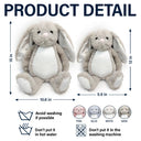 Parents, Art Design, Memorial Loved One, Healing, Memorial, Photo - Watercolor - Remove BG - Custom Photo Realistic Watercolor Art A Cuddle From Heaven Memorial - Personalized Soft Toy Bunny