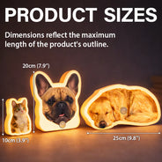 Pet Lovers,Pet Mom,Pet Dad,Gift For Yourself,Gift For Men,Gift For Women,Happy,Photo,Playful - Custom Photo Cute Funny Dog Cat - Personalized Motion Sensor Night Light
