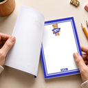 Back To School,Proud,Gift For Yourself,Warp Text - School Abbreviation Bear Pennant - Personalized Notepad