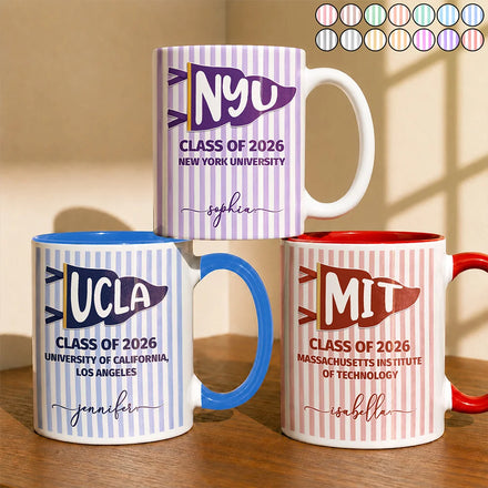 School Pennant Flag - Personalized Mug