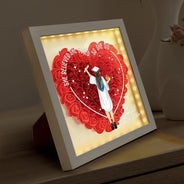 Graduation,Gift For Yourself,Happy - She Believed She Could Graduation Gift - Personalized LED Light Flower Shadow Box