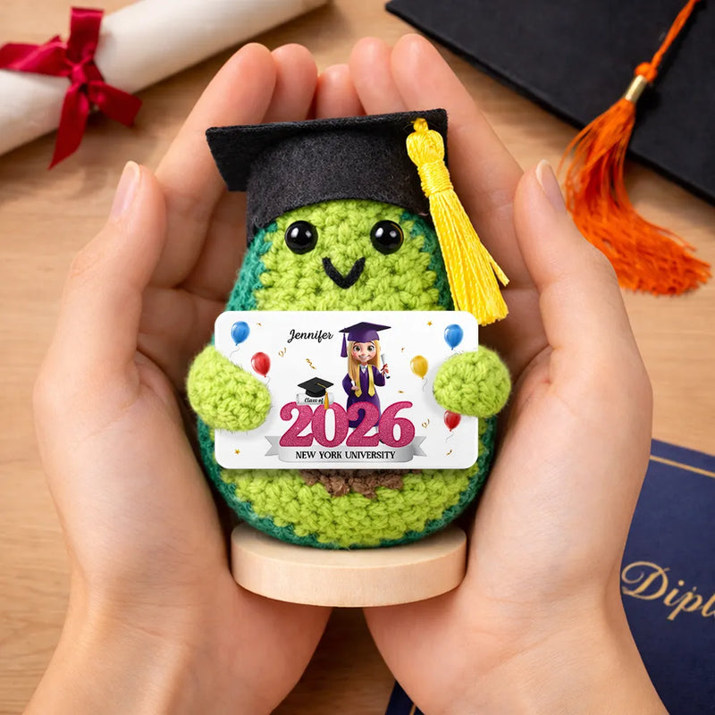 Graduation,Gift For Women,Gift For Men,Gift For Daughter,Gift For Son,Gift For Bestie,Happy,Funny - She Believed She Could So She Did - Personalized Doll Crochet With Custom Card