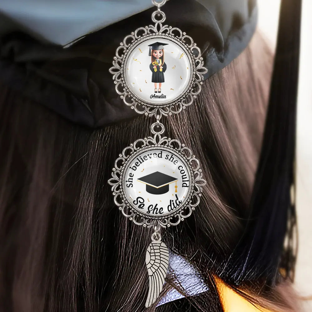 She Believed She Could So She Did - Personalized Pendant Charm