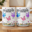 Sentimental,Gift For Cousin,Christmas,Gift For Sister,Gift For Sibling,Icon - Sisters Are Like Butterflies Crystal 3D Inflated Effect - Personalized Mug