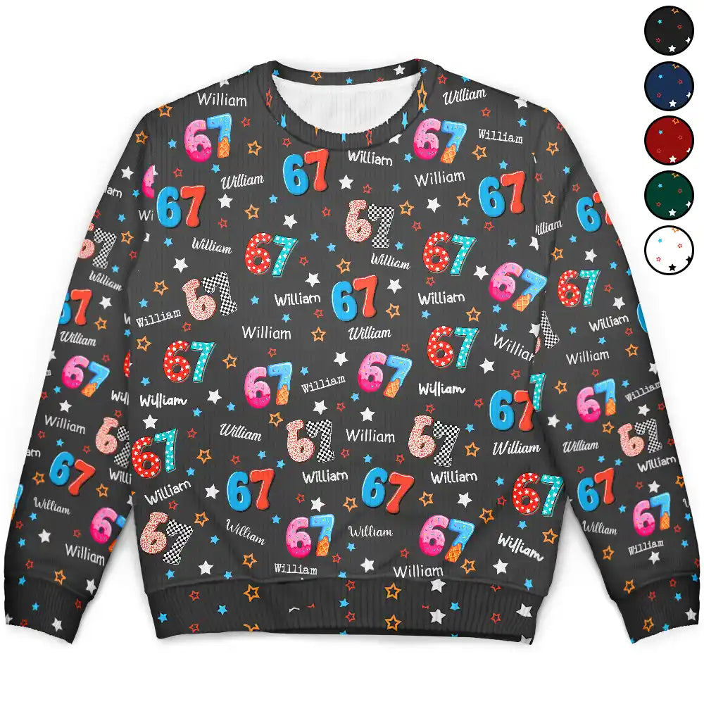 Gift For Kids,Gift For Grandkids,Gift For Men,Gift For Women,Funny - Six Seven Funny Slang - Personalized Unisex Ugly Sweater