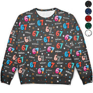 Gift For Kids,Gift For Grandkids,Gift For Men,Gift For Women,Funny - Six Seven Funny Slang - Personalized Unisex Ugly Sweater
