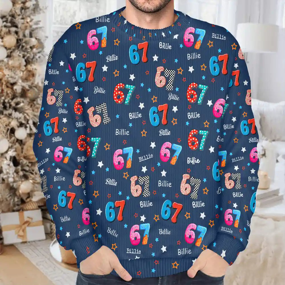 Gift For Kids,Gift For Grandkids,Gift For Men,Gift For Women,Funny - Six Seven Funny Slang - Personalized Unisex Ugly Sweater