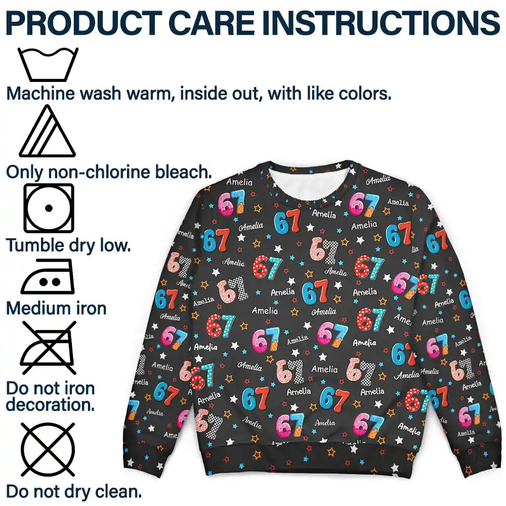 Gift For Kids,Gift For Grandkids,Gift For Men,Gift For Women,Funny - Six Seven Funny Slang - Personalized Unisex Ugly Sweater