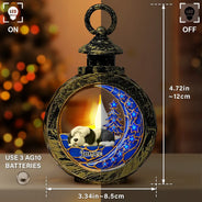 Dog Lovers,Dog Mom,Dog Dad,Dog Couple,Love,Christmas,Top Market - Sleeping Dog With Stars 3D Effect - Personalized Candlelight Lantern Ornament