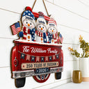 Independence Day, America 250th, Christmas, Proud, Family, Icon - Snowman 250 Years Of Freedom - Personalized Custom Shaped Wood Sign