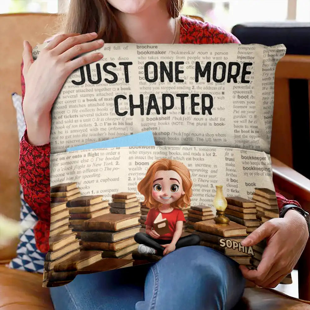 Reading,Gift For Yourself - So Many Books So Little Time - Personalized Pocket Pillow
