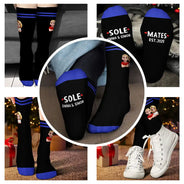 Gift For Couples, Gift For Husband, Gift For Wife, Gift For Boyfriend, Gift For Girlfriend, Love, Christmas - Sole Mates - Personalized Socks