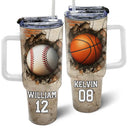 Gift For Yourself, Baseball, Happy, Gift For Kids - Sport Gifts - Personalized 40oz Tumbler With Straw