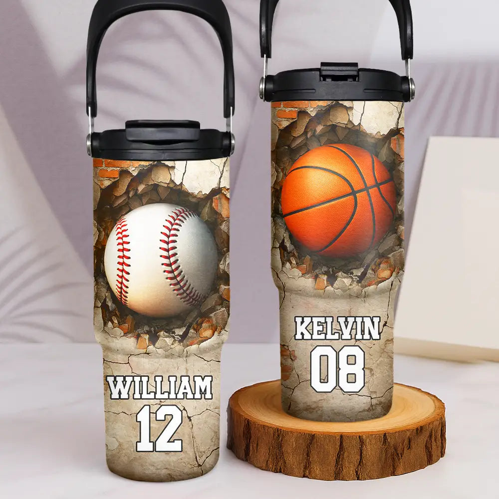 Sport Gifts For Kid - Personalized 30oz Tumbler With Handle