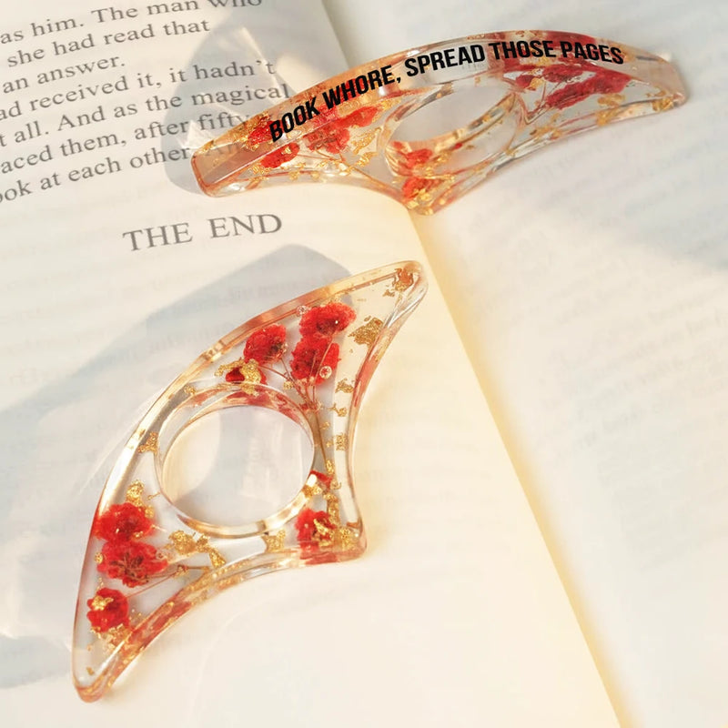 Top Market, Confident, Reading, Gift For Yourself, Gift For Women, Icon - Spread Those Pages Like A Good Girl - Personalized Resin Flower Page Holder