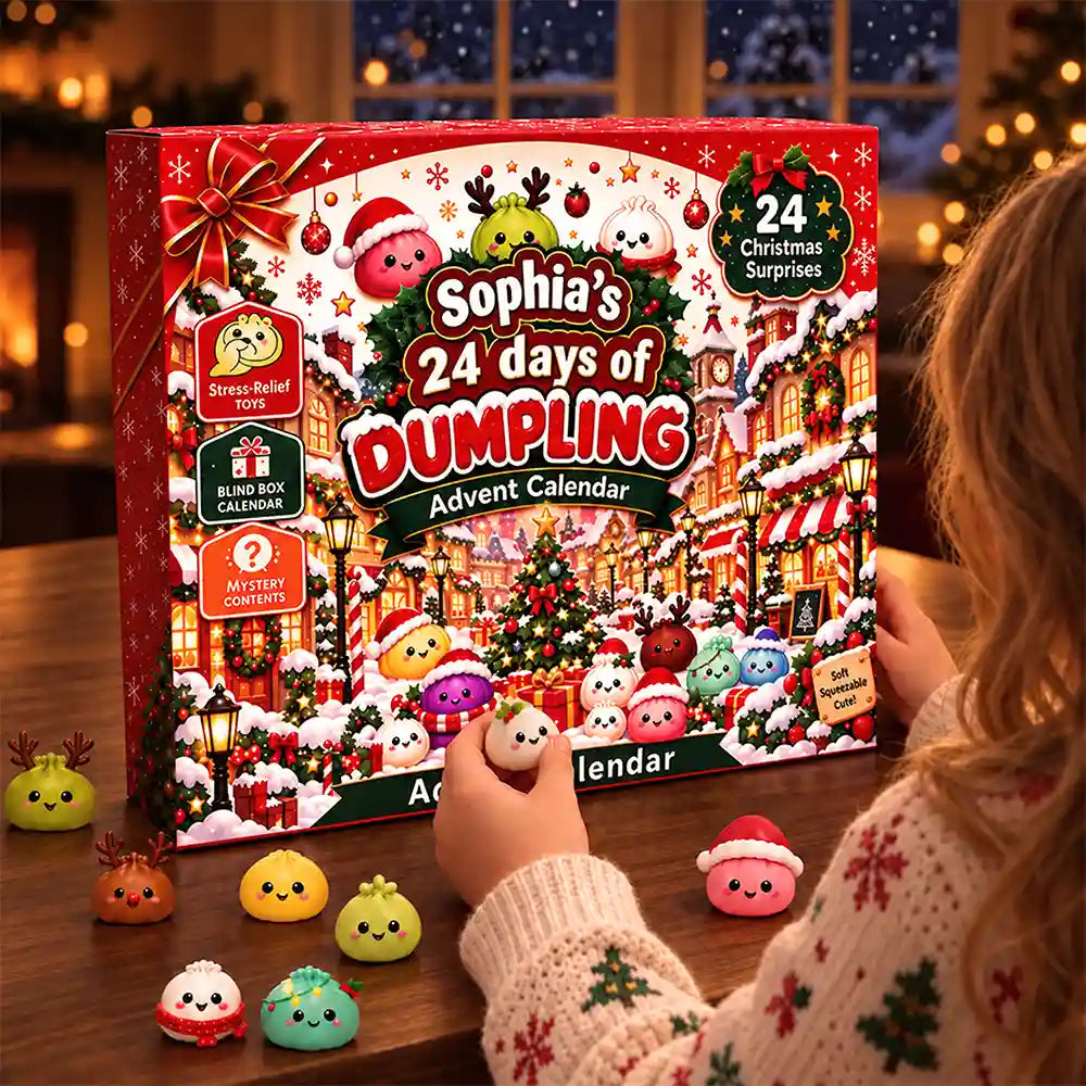 Squishy 24 Days Of Dumpling Festive Gift For Kids - Personalized Christmas Countdown Advent Calendar