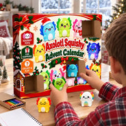 Adorable,Christmas,Gift For Kids,No Custom - Squishy Axolotl Gift For Kids - Personalized Festive Christmas Countdown Advent Calendar