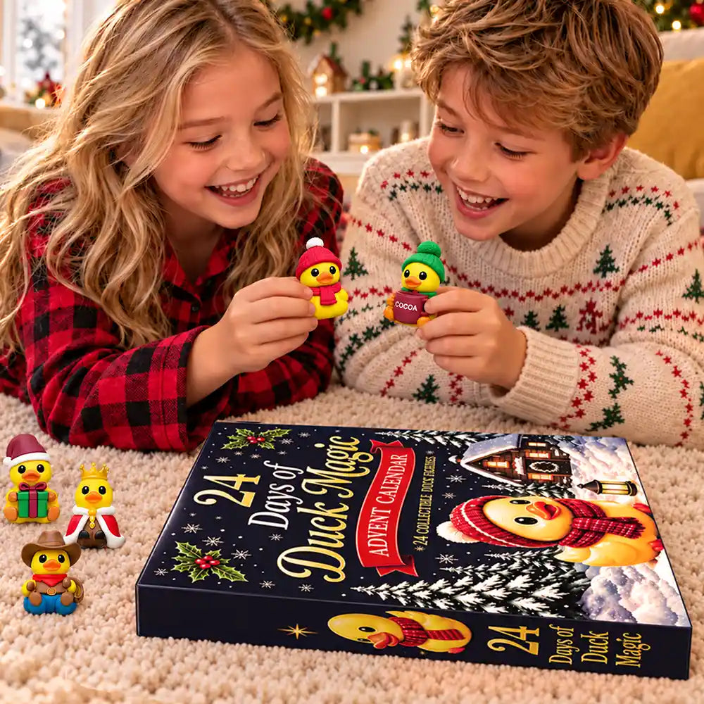 Adorable,Christmas,Duck,Farm,Gift For Kids,No Custom,Pet Lovers - Squishy Duck Magic Gift For Kids - Festive Christmas Countdown Advent Calendar