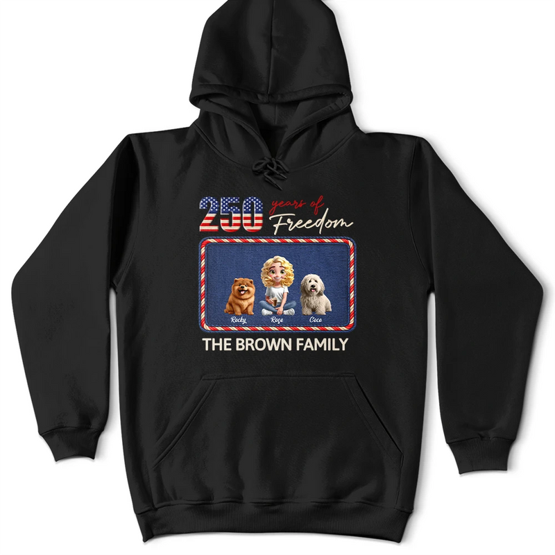 America 250th,Family,Gift For Father,Gift For Mother,Gift For Husband,Gift For Wife,Happy,Independence Day,Gift For Daughter,Gift For Son - Stars And Stripes 250 Years Of Freedom - Personalized T Shirt