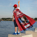 America 250th,Independence Day,Gift For Yourself,Proud,Vector - Stars And Stripes American Pride 250th - Personalized Costume Cape