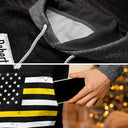 Gift For Father,Gift For Grandpa,Happy - Stars And Stripes Dad Kid Hand Grunge - Personalized Pullover Hoodie