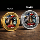 America 250th,Independence Day,No Custom,Gift For Yourself,Proud - Stars And Stripes Liberty Bell 250 Years Of America - Commemorative Keepsake Coin