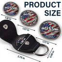 Gift For Father,Gift For Men,Gift For Husband,Funny,America 250th,Independence Day - Stars And Stripes Thanks For Being My Dad - Personalized Leather Pocket Hug
