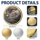 America 250th,Independence Day,Gift For Yourself,Proud,Custom Text - Stars And Stripes USA Eagle 250th - Personalized Commemorative Keepsake Coin