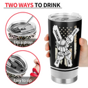 Gift For Father,Funny - Stars & Striped Best Dad Ever - Personalized Tumbler