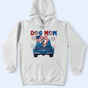 Pet Lovers,Pet Mom,Pet Dad,Dog Lovers,Dog Mom,Dog Dad,Happy - Stars & Stripes Dog Mom Dog Dad - Personalized T Shirt