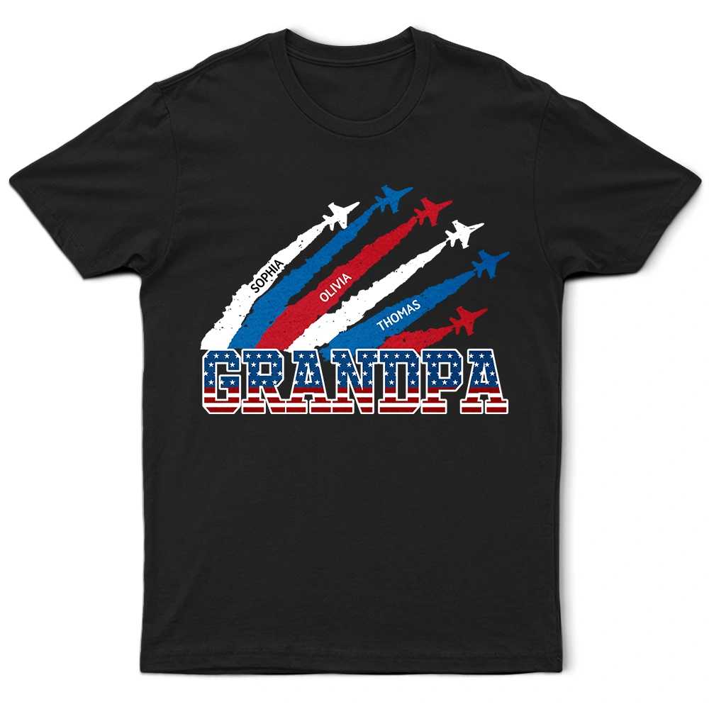 Independence Day,America 250th,Gift For Grandpa,Gift For Father,Icon - Stars & Stripes Grandma Grandpa 250th Anniversary - Personalized T Shirt