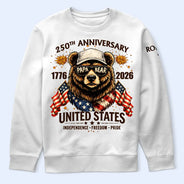 Gift For Grandpa,Grandpa - Grandkids,Happy,Independence Day - Stars & Stripes Grandpa Bear - Personalized T Shirt