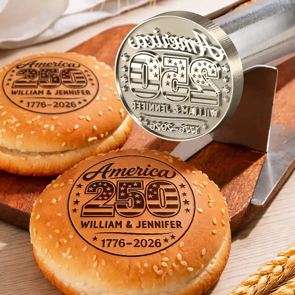 Stars & Stripes USA 250th Anniversary - Personalized Grilling Branding Stamp