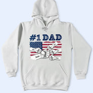 Gift For Father, Happy, Gift For Grandpa - Stars & Stripes #1 Dad - Personalized T Shirt