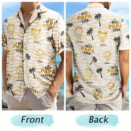 Gift For Husband,Gift For Yourself,Gift For Men,Gift For Grandpa,Grandpa - Grandkids,Gift For Father,Dad - Children,Summer,Happy - Stick Figures Best Dad Grandpa Ever - Personalized Hawaiian Shirt