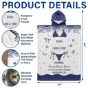 Gift For Bestie, Playful, Beach, Summer, Icon - Summer Time Girls Besties Friends Trip - Personalized Hooded Poncho Towel