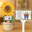 Mom - Daughters (Adult), Gift For Mother, Gift For Daughter, Love - Sunflower Sometimes You Forget You Are Awesome - Personalized Crochet Plant Pot