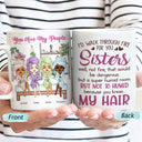 I'd Walk Through Fire For You - Bestie Sister Gift - Personalized Custom White Edge-to-Edge Mug