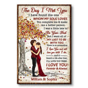 The Day I Met You - Gift For Couples - Personalized Custom Poster