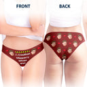 Custom Photo Caution Slippery When Wet Choking Hazard - Anniversary, Funny Gift For Spouse, Husband, Wife - Personalized Couple Matching Underwear Briefs