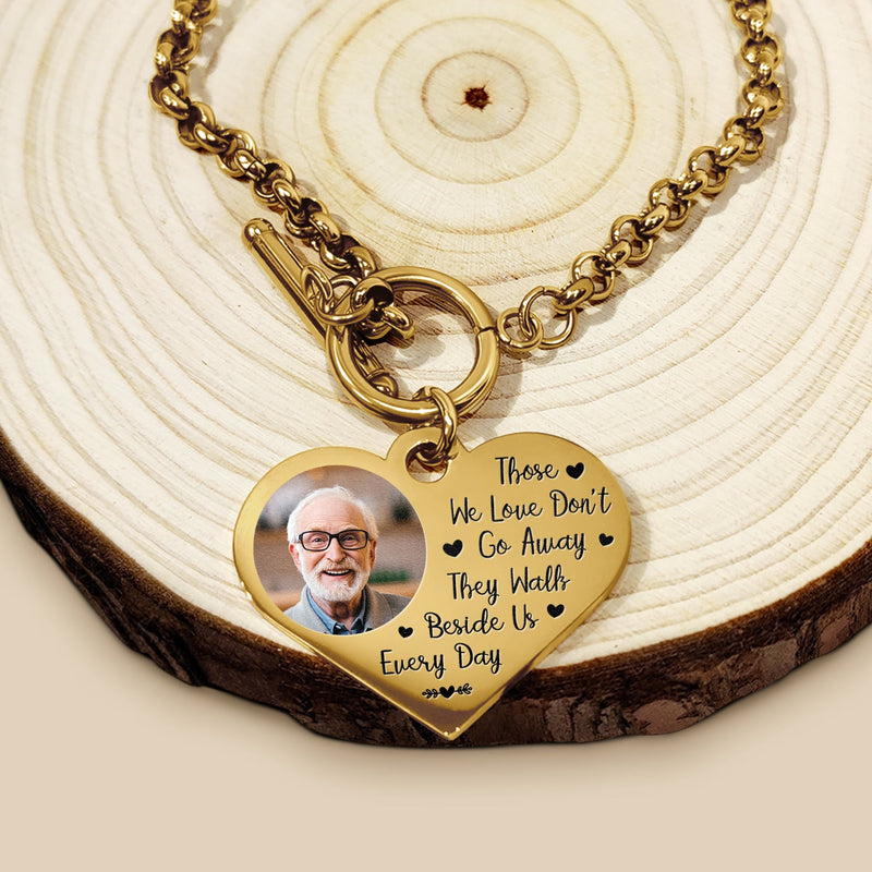 Custom Photo I'll Carry You - Memorial Gift For Family, Siblings, Friends, Dog Lovers, Cat Lovers - Personalized Heart Bracelet